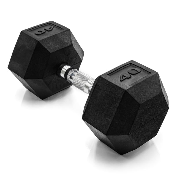 Mancuerna CAP Hexagonal con revestimiento de mancuernas, 18,14 kg/40 libras, nueva edición