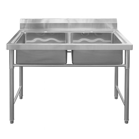 Joytek - Lavafondo De Acero Inoxidable Doble 120X60 Cm