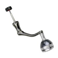 Ioensy - Mango De Carrete De Pesca, Pieza De Repuesto De Metal Con Perilla Redonda, Manivela Plateada S