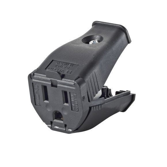 Cable de conexión a tierra Leviton 3W102-E, 2 polos y 3 hilos, negro