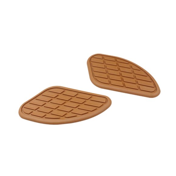 2 Piezas De Protectores De Depósito De Motocicleta, Pegatinas De Repuesto, Color Marrón