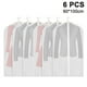 thumbnail image 1 of Bolsa para ropa (6 unidades, 60 x 100 cm), transparente, para guardar ropa, chaquetas, abrigos y trajes a largo plazo, protege contra el polvo y las polillas., 1 of 8