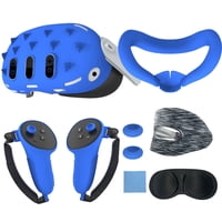 Set De Accesorios Silicona 9 En 1 Aaronmei Meta Quest 3 Azul