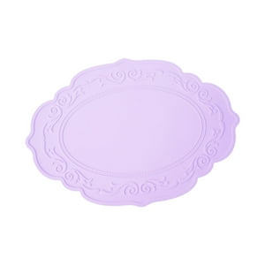 Genérico - Mantel Individual Portátil A Prueba De Aceite, Antideslizante, Para Barbacoa, Mesa De Comedor, Hogar, Color Morado Claro