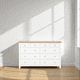 thumbnail image 2 of Cómoda de Madera 10 Cajones Máxima Capacidad de Almacenamiento - Blanco - 180x40x90 cm, 2 of 3
