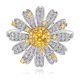 thumbnail image 4 of Anillo wth&oye de Plata con Citrino y Flor de Circonita de 3 ct, 4 of 4