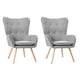 thumbnail image 1 of Pack 2 Sillón Poltrona Decorativo con Diseño Nórdico gris, 1 of 6