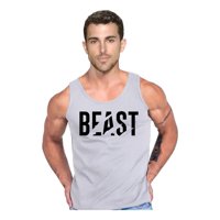 Persodesign - Polera Beast Musculosa Tank Gym Bestia Talla 2Xl Gris Hombre