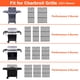 thumbnail image 3 of Rejillas para parrilla DELSbbq 43 cm de hierro fundido – Set de 3, 3 of 7