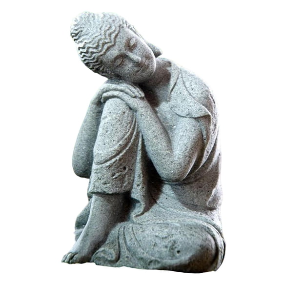Mini estatuas de Buda talladas a mano estatua de Buda durmiente escultura figuritas para inauguración de la casa bonsái patio arte Yoga Decoración