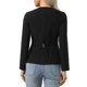 thumbnail image 3 of INSPIRE CHIC Blazers de Negocios Casual para Mujeres con Botones, Cuello Redondo, Manga Larga, Chaquetas de Oficina con Bolsillos, Talla S, Negro, 3 of 6