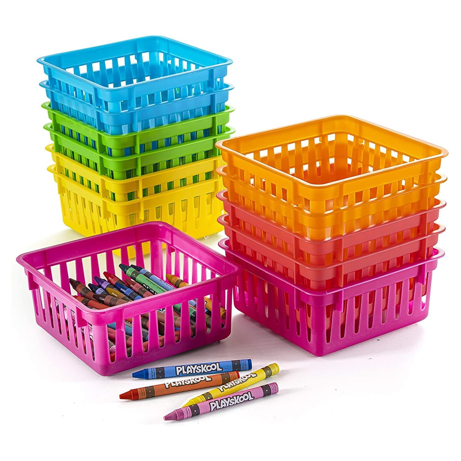 Cestas De Almacenamiento Para Aula Prextex 12 Multicolor 13x13x8 Cm