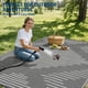 thumbnail image 5 of Alfombra exterior Garvee 152 cm gris y blanco reversible, 5 of 9