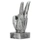 thumbnail image 4 of Escultura de resina con gesto de dedo, estatua creativa, adorno para estantería de escritorio, oficina, hogar, plata, 4 of 11