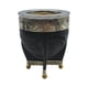 thumbnail image 1 of Mate Imperial Negro de Calabaza Cuero Labrado con Alpaca negro Aureo, 1 of 5