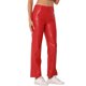 thumbnail image 4 of Pantalones de cuero sintético DARING DIVA para mujeres de cintura alta, pierna recta, punk PU, L rojo, 4 of 6