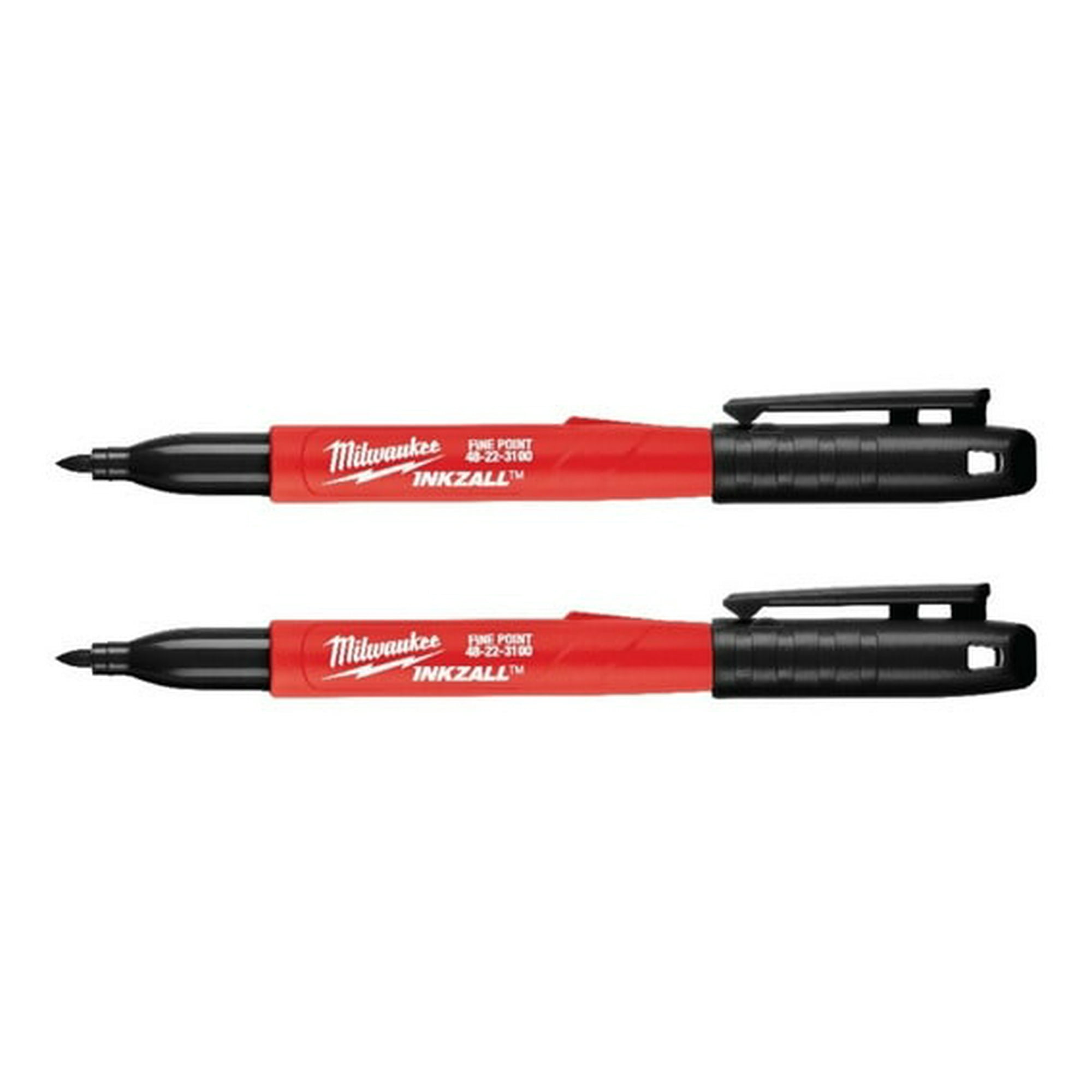 Milwaukee - 2 Set De 2 Marcadores Negros Punta Fina 48-22-3105-set