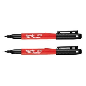 Milwaukee - 2 Set De 2 Marcadores Negros Punta Fina 48-22-3105-Set