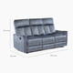 thumbnail image 2 of Sofá Reclinable  3 Cuerpos  Monaco  Grey Con Posavasos  De Aluminio, 2 of 5
