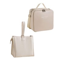 Bothyi - 2X Bolsa De Almacenamiento De Almuerzo Aislada Bolsa De Comida Bento Para Niñas Viajes Escolares Blanco