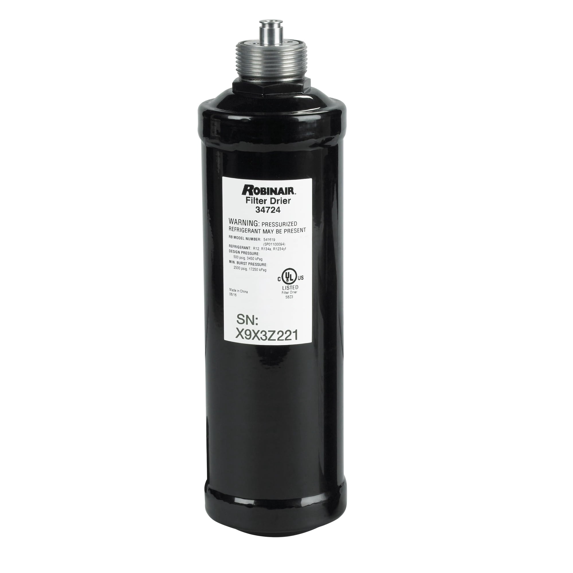 Filtro-secador De Reciclaje De Aire Acondicionado, Filtro Enroscable Robinair 34724