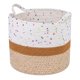 thumbnail image 1 of REGALWOVEN 1 Pcs Cesta de Almacenamiento Tejida, Caja de Almacenamiento para Estante y Armario para Mantas, Ropa, Caja Organizadora con Asas para Sala de Estar Blanco Marrón 13.8*13.8*10.6in, 1 of 6
