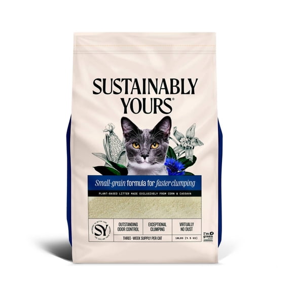 Arena para gatos Sustainably Yours, fórmula de grano pequeño, 4,54 kg