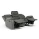 thumbnail image 4 of Sofá 3 Cuerpos Reclinable Tradicional Norman Terciopelo Gris 2011SFGR, 4 of 11