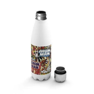Creango - Botella Agua Termica Iron Man De Acero Inoxidable