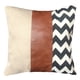 thumbnail image 1 of Funda Cojin Decorativo EcoCuero ZigZag Blanco y Negro 45x45, 1 of 3