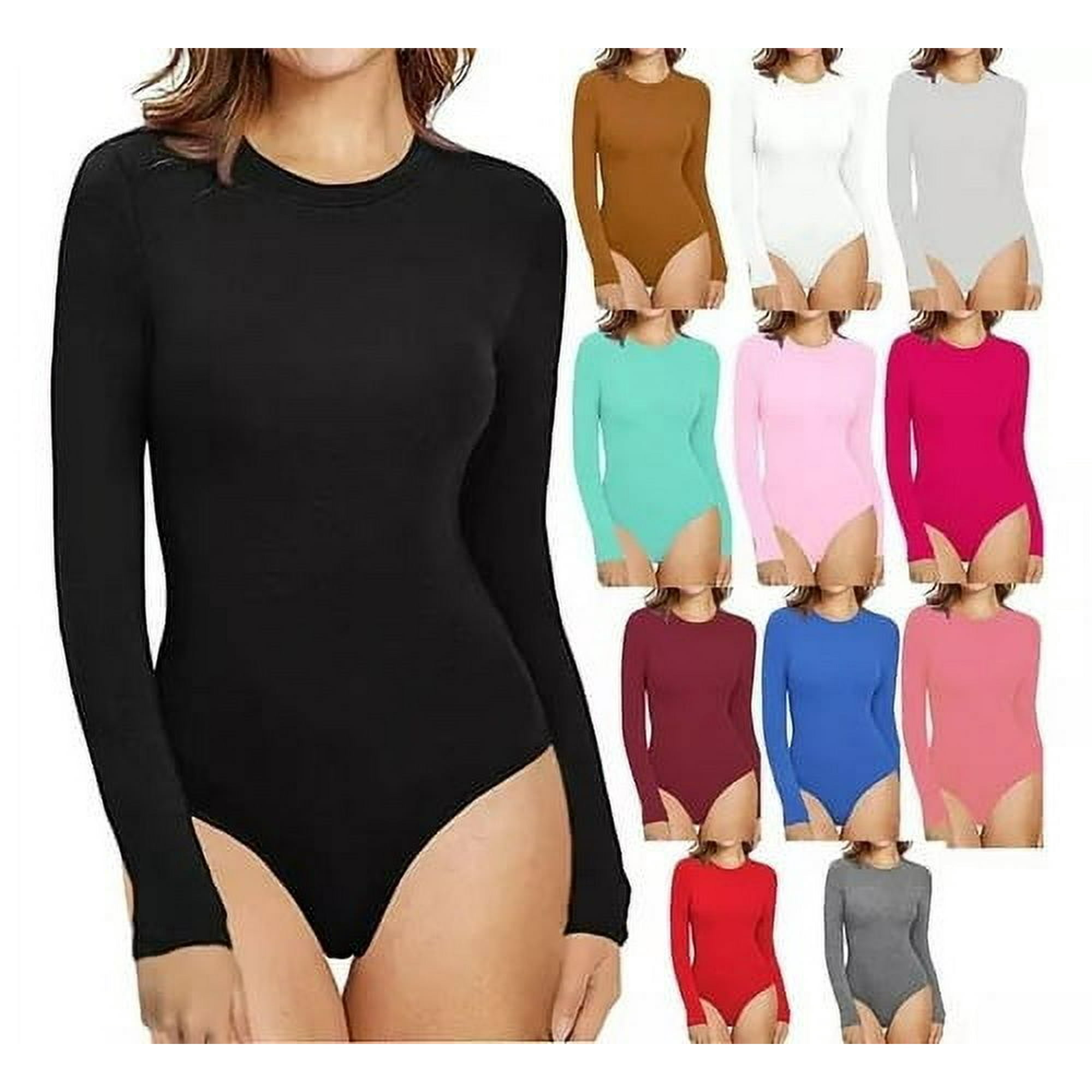 Genérica - Body Cuello Redondo Manga Larga Sexy Mujer Confección 2025