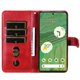 thumbnail image 2 of Funda tipo cartera para Google Pixel 7 con bolsillo con cremallera y ranuras para tarjetas – Función de soporte Rojo, 2 of 6