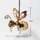 thumbnail image 3 of 2pcs Luz De Abeja Colgante Alimentada Por Energía Solar Insectos De Metal Led Exterior Con Resortes Rebotantes Luces De Hadas Solares Para La Decoración Exterior Del Jardín Patio Trasero, 3 of 3