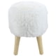 thumbnail image 1 of Pouf Bird Blanco Piel Sintética 35x35x45 cm, 1 of 3