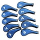 thumbnail image 1 of Juego De 10 Uds. De Fundas Para Cabeza De Hierro De Golf, Funda Para Cabeza De Palo De Golf, Putter Para Deportes Al Aire Libre, Lado Negro Y Azul, 1 of 5
