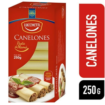 Fideo Pasta Canelones Caja 250 G Lucchetti