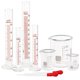 thumbnail image 1 of Set de cilindros graduados de vidrio SUPERLELE, 10 ml, 25 ml, 50 ml, 100 ml, 1 of 7