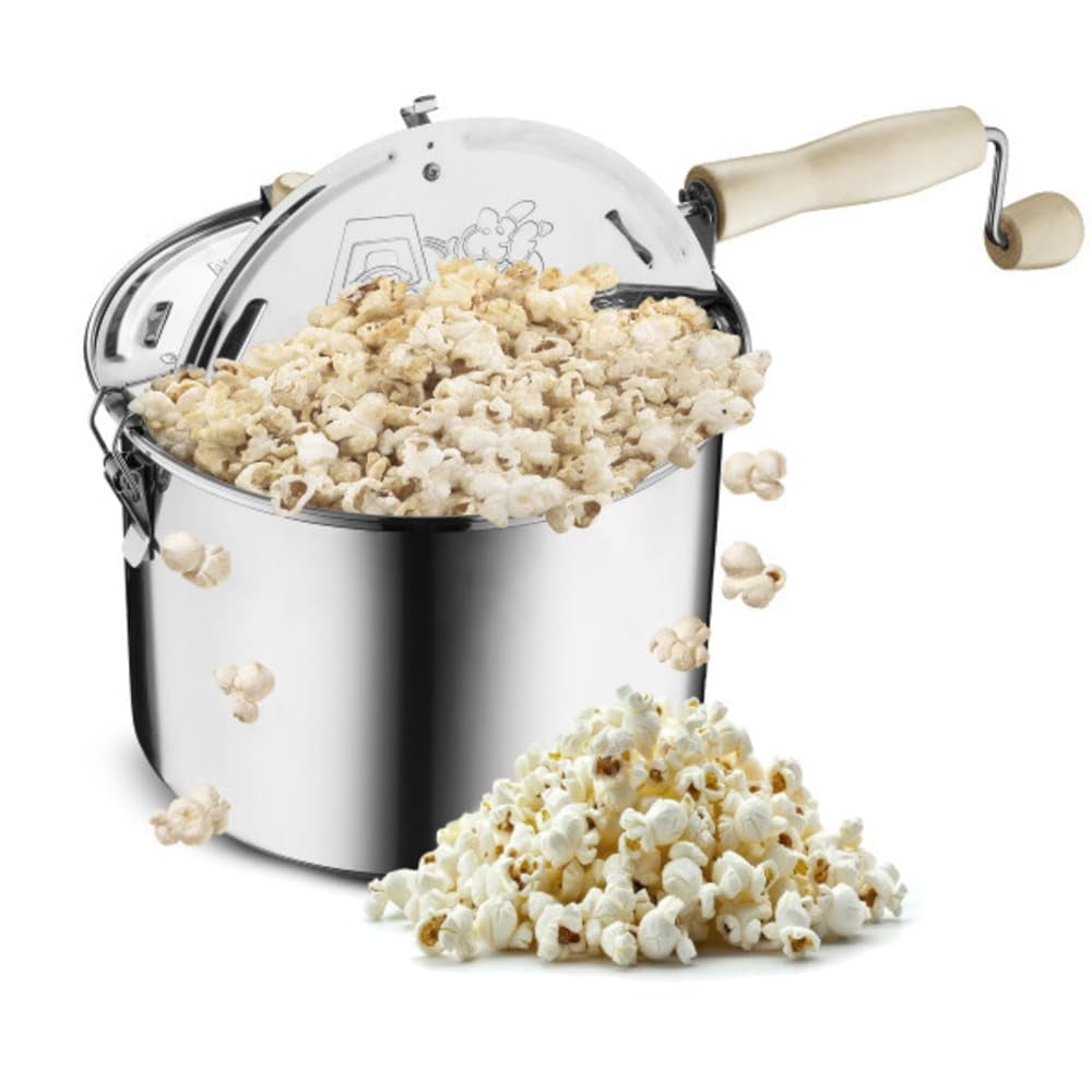 Great Northern Popcorn - Popcorn Popper Great Northern Original De Acero Inoxidable, 6 Litros