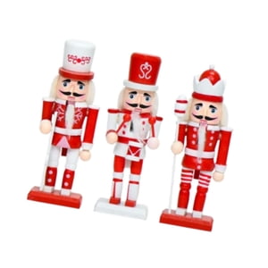 Bothyi - Figura De Cascanueces De 3 Piezas, Decoración Navideña Para Regalos De Fiesta De Navidad Y Cumpleaños