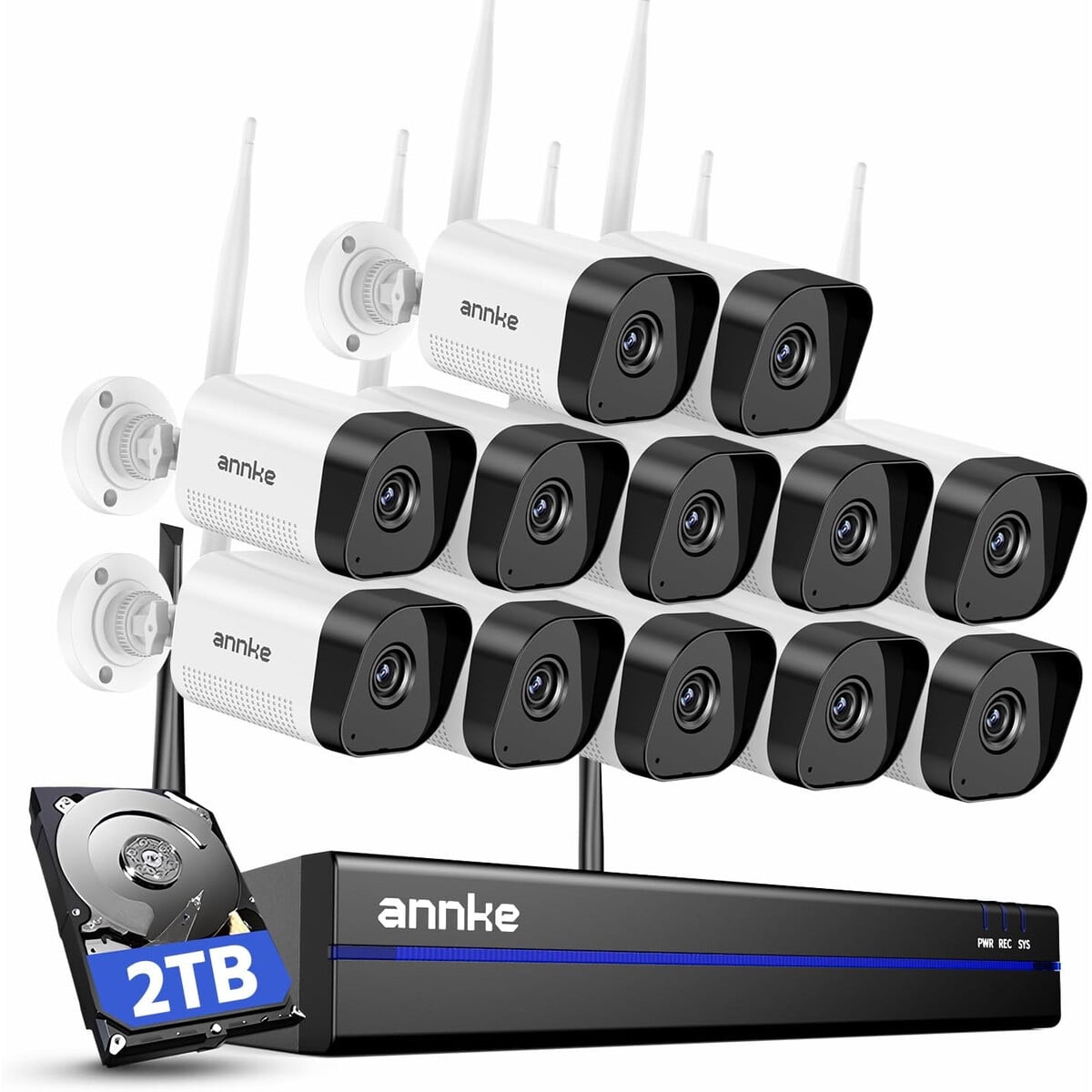 Kit Camaras Seguridad Annke 16ch 3mp 2tb Visian Nocturna Wifi