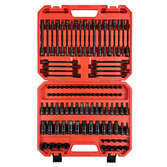Juego de conectores de bits EACELIY, 107 piezas, unidades SAE y métricas de 1/4, 3/8 pulgadas y 1/2 pulgadas