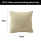 thumbnail image 2 of Funda de almohada cuadrada con cómodas rayas decorativas de grano de maíz y pana suave., 2 of 5