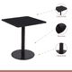 thumbnail image 4 of Mesa restaurant 70x70 Tubo Metal cubierta MDF + 4 Sillas Crossback Danubio - Negra, 4 of 8