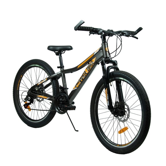 Bicicleta Mtb Aro 24 Gris/Naranja Skyler Powerbike