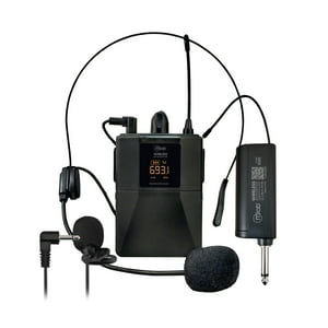 Mlab - Micrófono Portátil Inalámbrico Uhf 2 En 1, Cintillo + Lavalier Hasta 40Mts