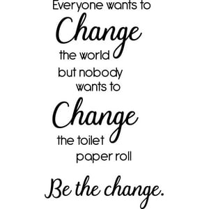 Rienda Libre Graphics - Decomural Change The Toilet Paper Bathroom Ws-50003