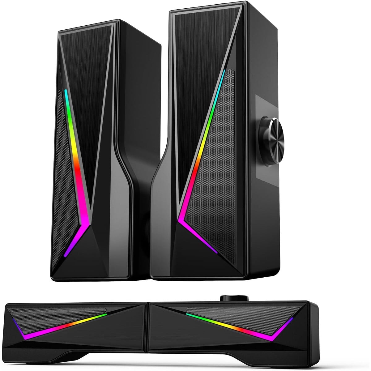 Parlantes Kapeydesi Splitx Bluetooth Usb 10w Rgb Pc