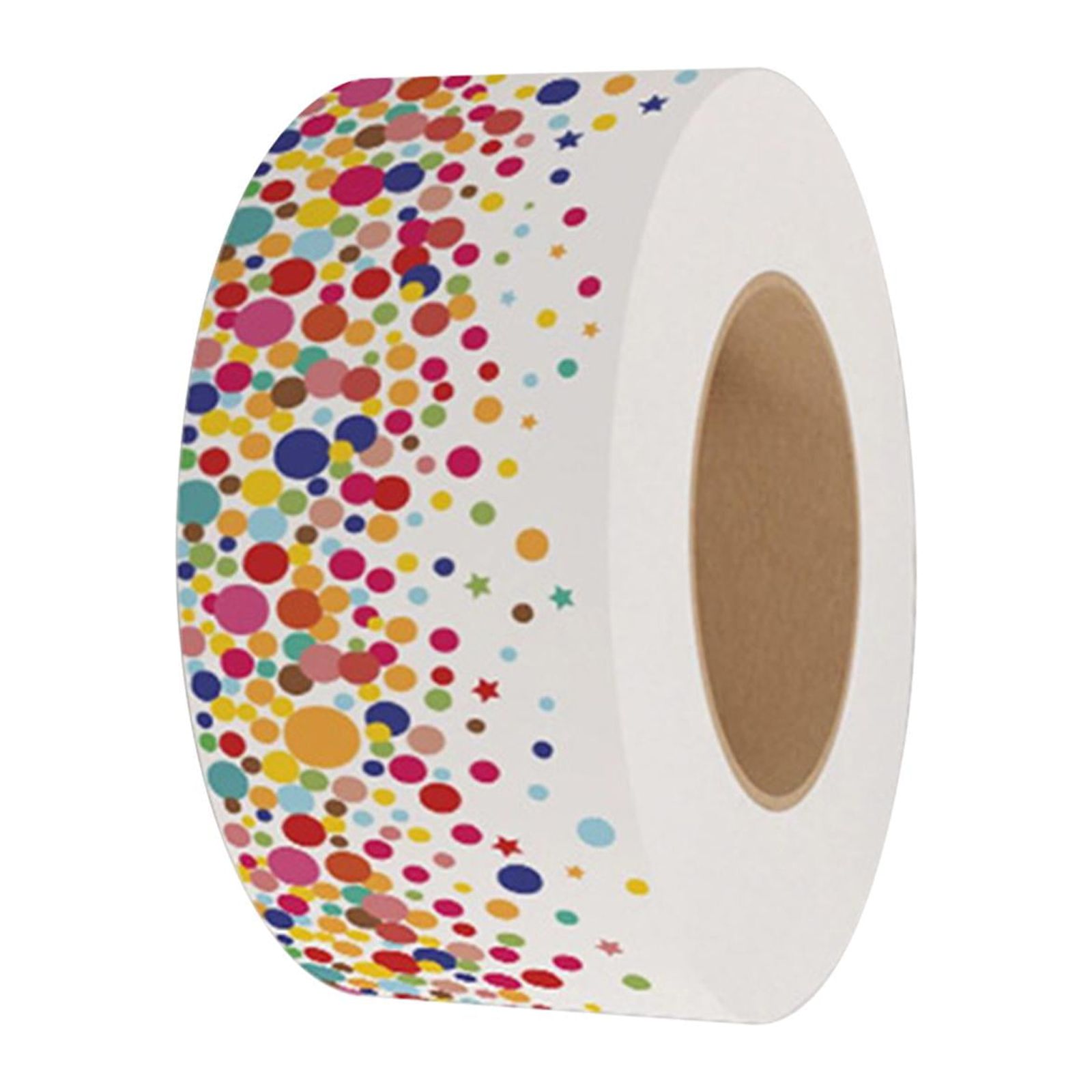 Magideal - Borde Para Tablón De Anuncios Ribete Autoadhesivo Adorno De Puntos Decoración De Pared Con Patrón Atractivo Para Un Estilo Divertido Adecuado Para Gua Blanco