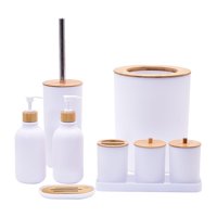 Bothyi - Juego De Accesorios De Baño, Jabonera, Soporte Para Cepillo De Dientes Para Fregadero De Tocador De Cocina, Color Blanco