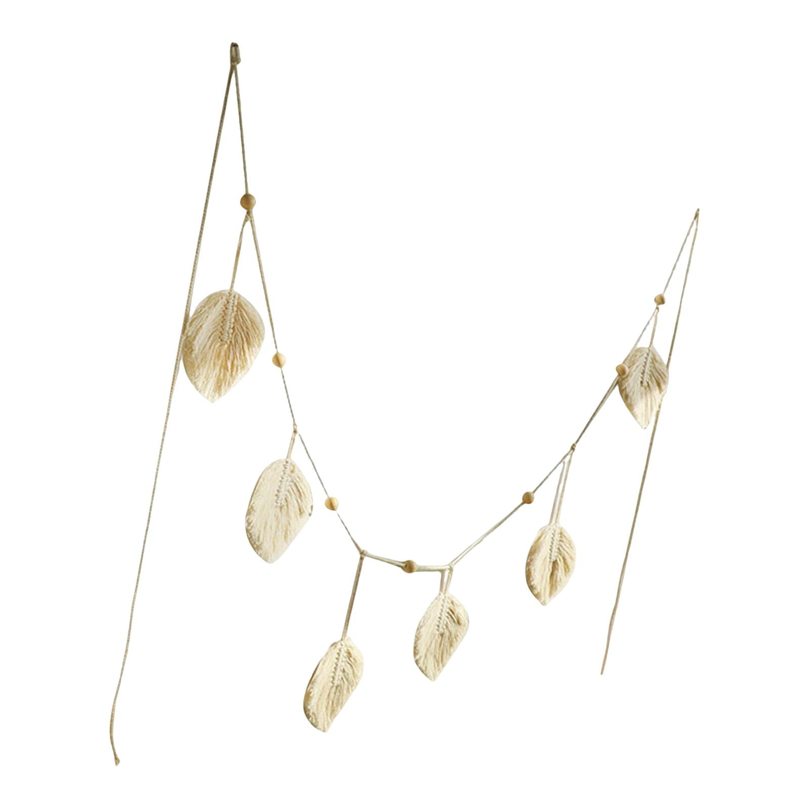 Magideal - Guirnalda De Borlas De Macramé Bohemio, Decoración De Pared Elegante Hecha A Mano, Arte De Pared Decorativo, Guirnalda De Macramé, Decoración Bohemia